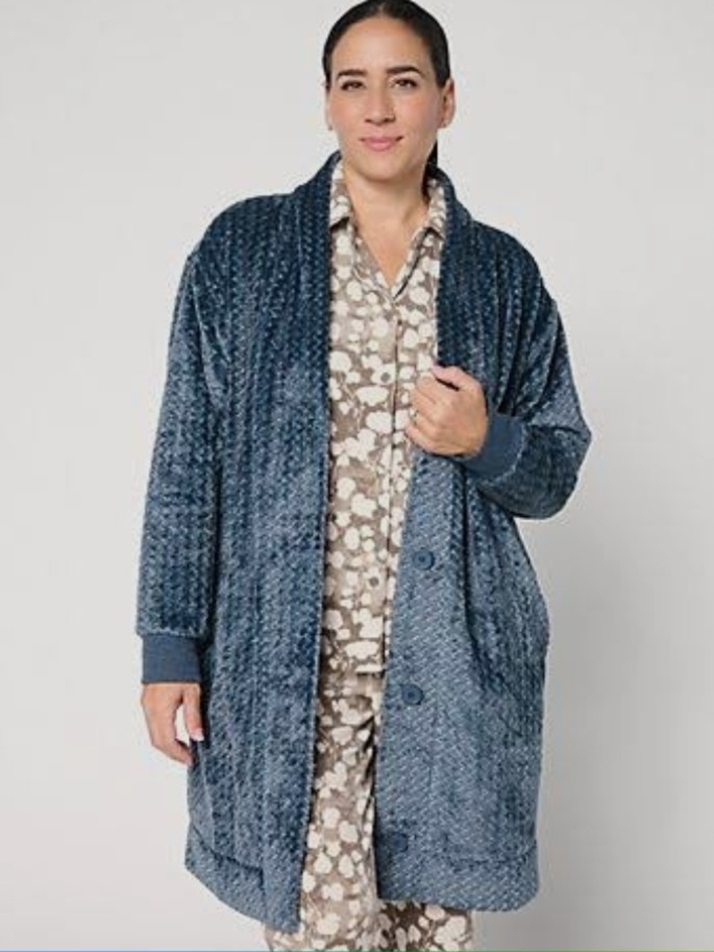 Berkshire Homewear Jacquard Velvetloft Longline Cardigan